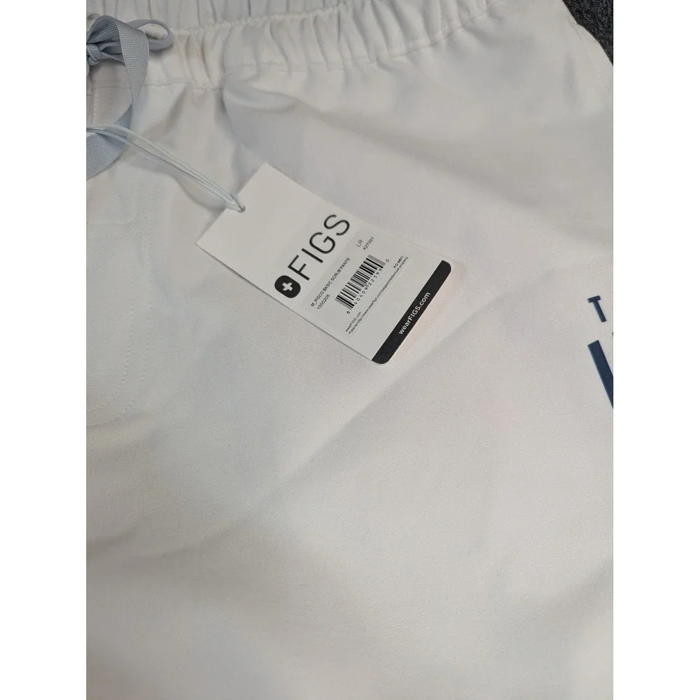 FIGS Team USA Medical Team Pisco Basic Scrub Pants Mens Large White NWT
